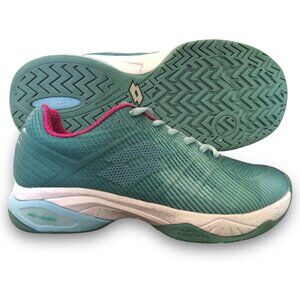 Lotto Mirage 300 III SPD Womens Tennis Shoes MSRP $110 Blue Green Pink (NEW)